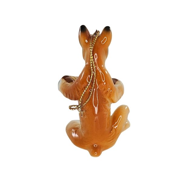 Vintage Boxer Dog Playing Accordion Christmas Ornament Bone China - Picture 5 of 9